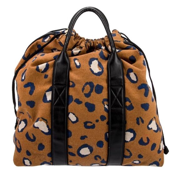 3.1 Phillip Lim For Target Leopard Print Canvas Drawstring Travel Tote Bag - Picture 1 of 14
